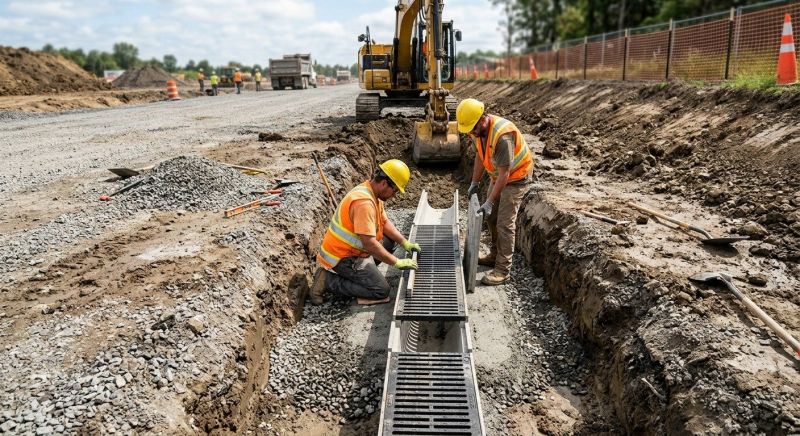Drainage Trench Installation in Atlanta, GA