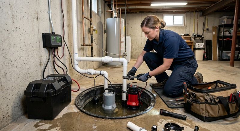 Sump Pump Plumbing in West Des Moines, IA