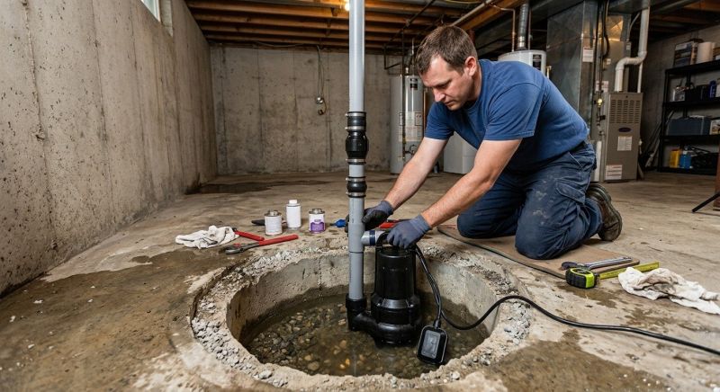 Sump Pump Relocation in West Des Moines, IA